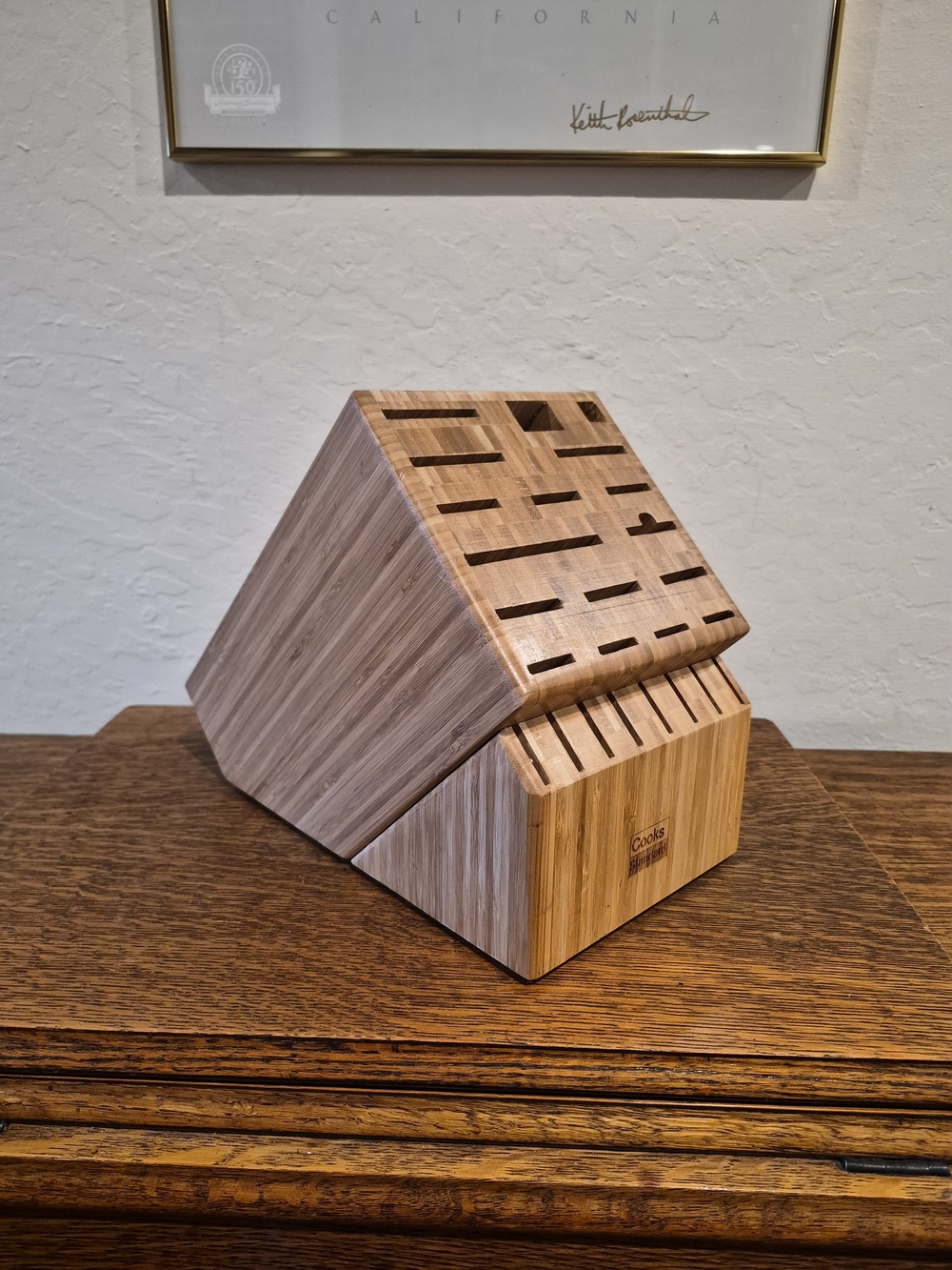 Cooks Standard Classic Bamboo 25-Slot Universal Knife Block
